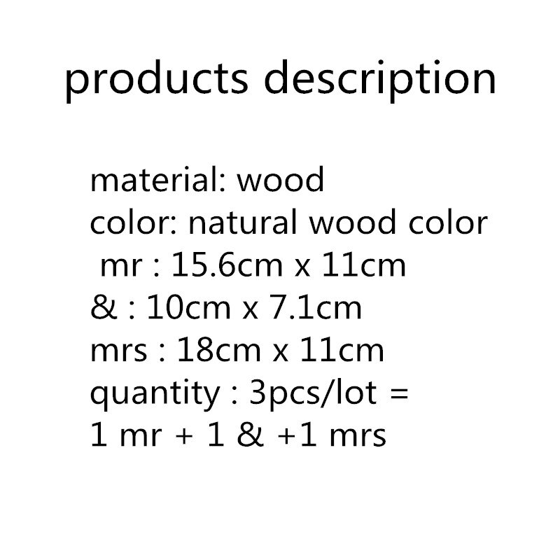 Wedding Signs Wood Mr &amp; Mrs Wedding Table Sign for Bride and Groom Table Decoration