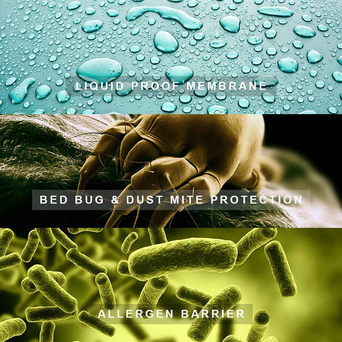 Jacquard Gewatteerde Waterdichte Matrasbeschermer Effen Kleur Reliëf Topper Pad Zachte Hoeslaken Cover Met Elastische Band