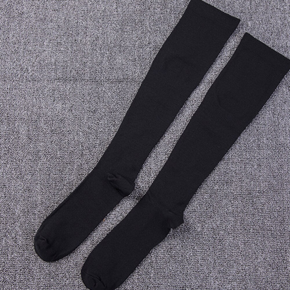 3 Paare Sport Strümpfe Unterstützung Ärmeln Elastische Lange Socken Atmungsaktive Universal- Sport Socken (Größen/M Schwarz)
