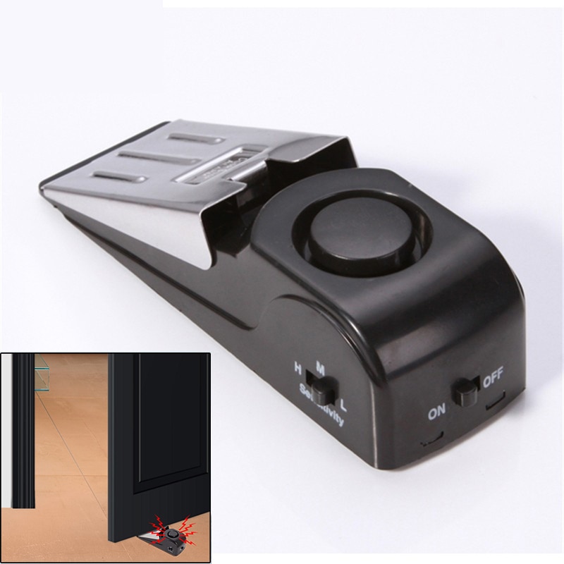 125 dB Wireless Door sensor Triggered stop Security alarm system Home Wedge Shaped Door topper Alarm Block Blocking System