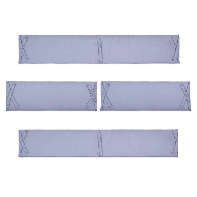 Almohadillas de parachoques de cuna seguras para bebés, cunas estándar, lavables a máquina, acolchado, forro grueso para cuna, acolchado para dormitorio infantil, 100% de algodón: Grey