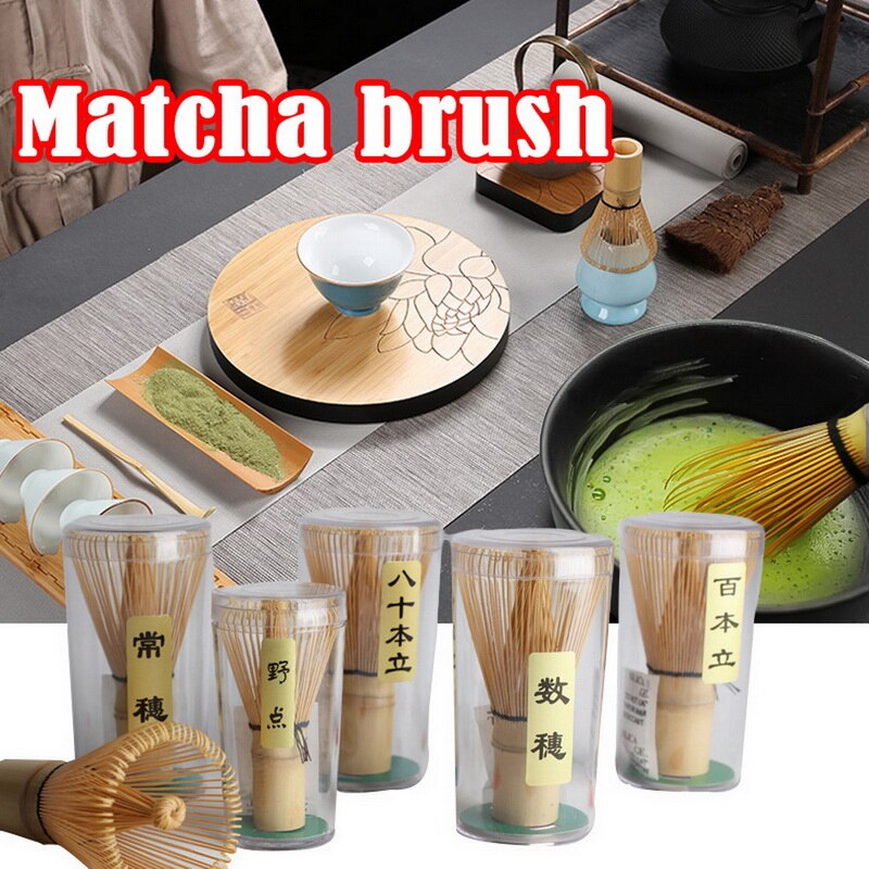 Ceremonia del té Matcha bambú Chasen Verde té Chasen soporte cepillo herramientas Cocina