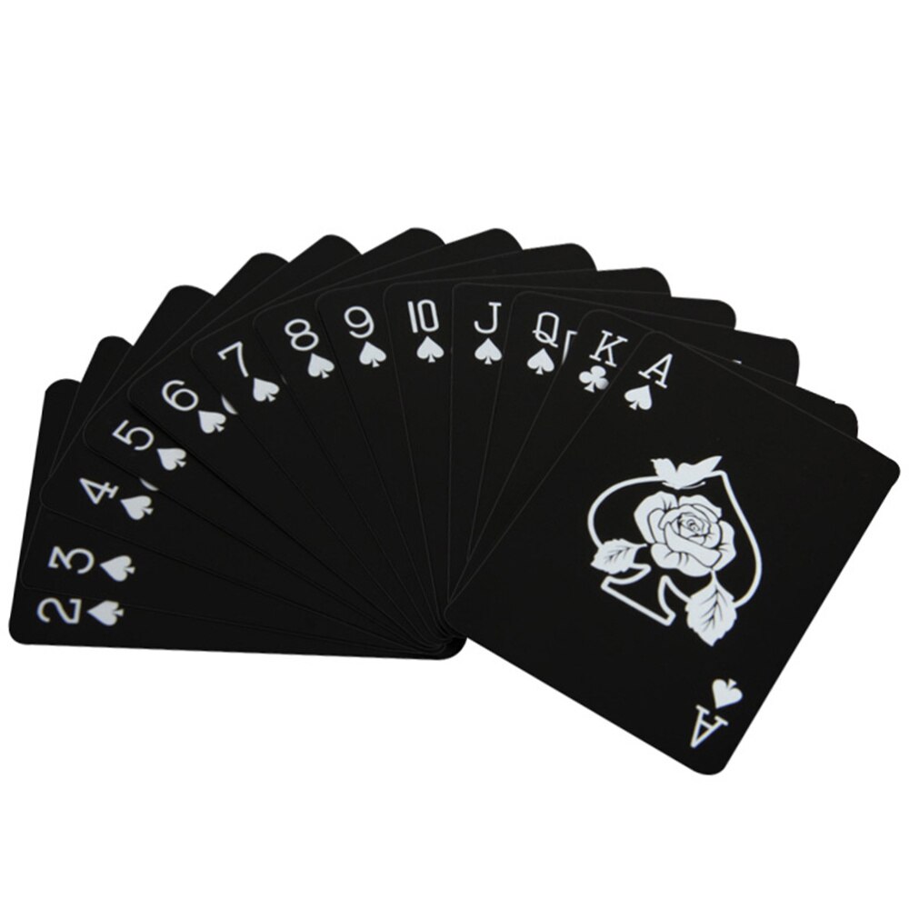 55 pièces noir Rose motif Table de Poker jouant jeu de pratique pour la barre à la maison (54 pièces ajouter 1pc remplacer