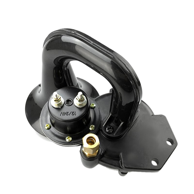Truck 135db Air Horn 12/24V Super Loud Trumpet Air Horn with Electric Valve Flat for Auto Car Vehicle Trucks