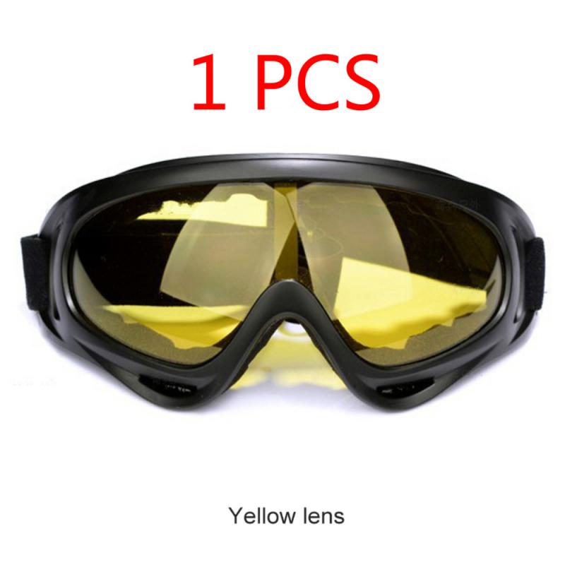 Motocross briller hjelm scooter udendørs dirt bike solbriller retro motorcykel briller off-road gafas: 1 gul