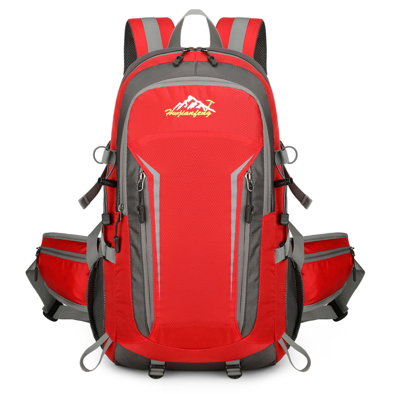 30L Water Resistant Travel Backpack Camping Hiking Laptop Daypack Trekking Climbing Back Bags For Men Women Hiking Supplies: RED COLOR