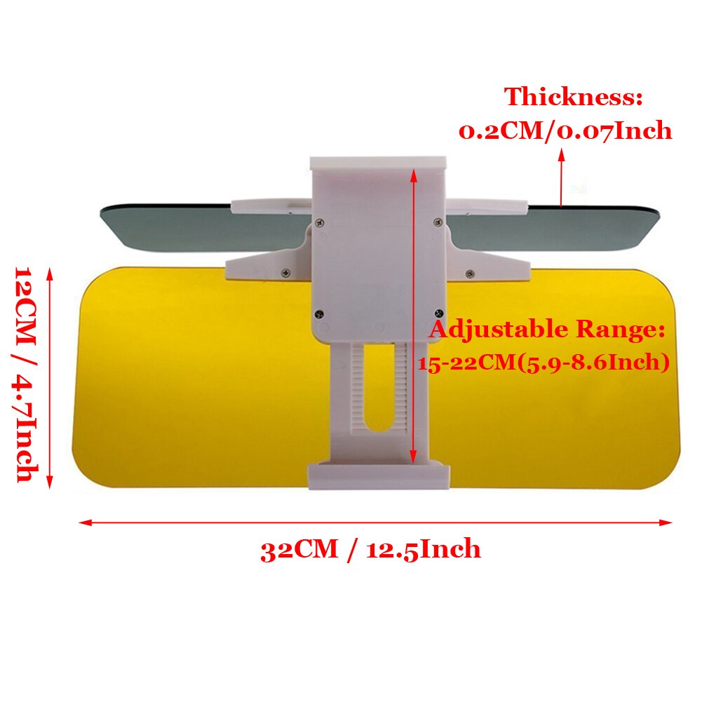 Day Night Anti Glare Auto Car Flip Down Shield Sun Visor Vision Block View UV Fold Flip Dazzling Goggles Driving Mirror