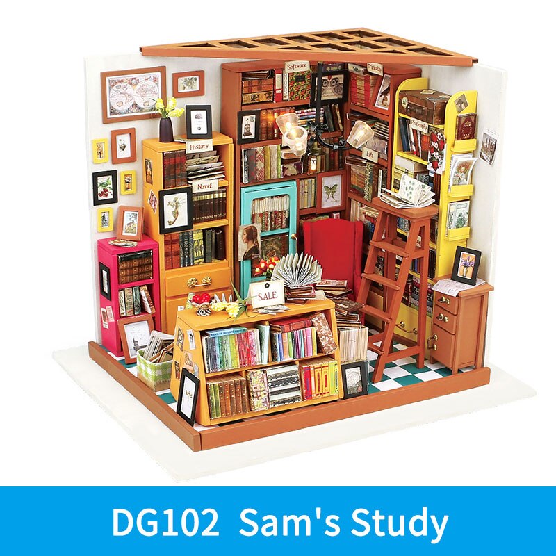Robotime Diy Houten Miniatuur Dollhouse 1:24 Handgemaakte Poppenhuis Model Building Kits Speelgoed Voor Kinderen Volwassen: DG102