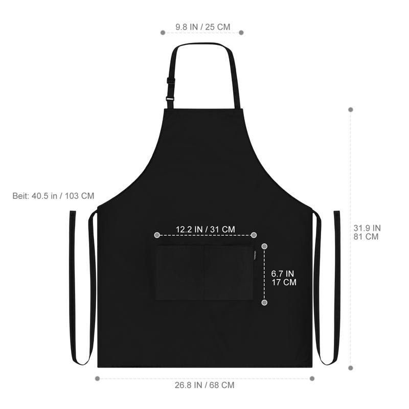 Delantal de cocina ajustable, 2 uds., impermeable, a prueba de aceite, delantal de cocina de Chef para mujeres y hombres (negro)