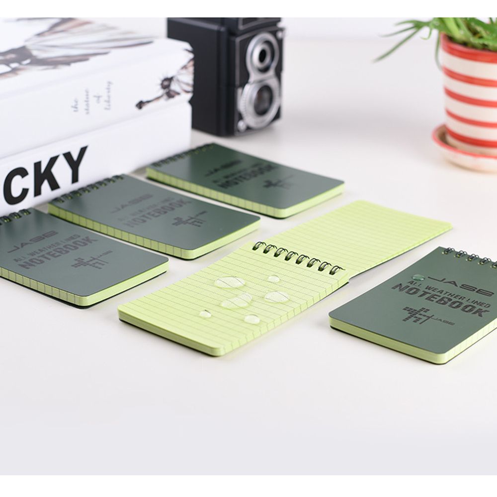 50 Sheets Green Waterproof Eye protection writing paper All Weather Shower Aqua Notes Notepad Notebook with lines