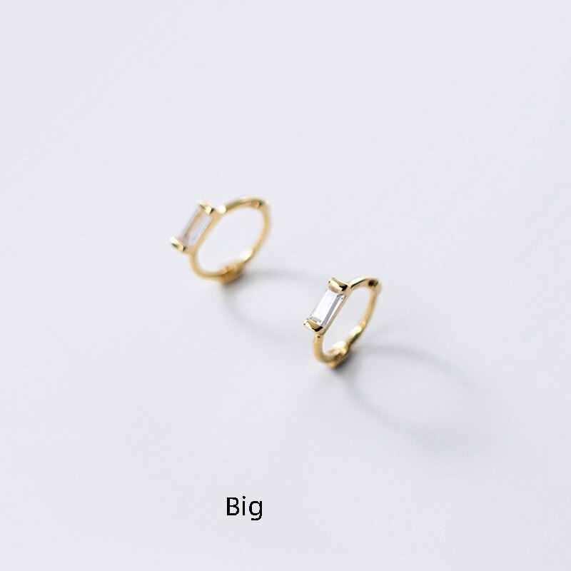 La Monada Hoop Brincos Para Mulheres Brincos de Prata 925 Mulheres Finas Jóias Geometria Bonito Brincos de Argola Prata Esterlina 925 Mulheres: GoldWhiteBig