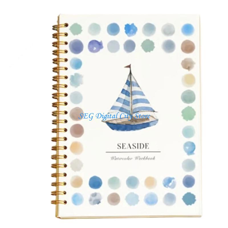 U75B Travel Watercolor Set 12 Color Watercolour Paint Watercolour Workbook and Brush: PURPLE