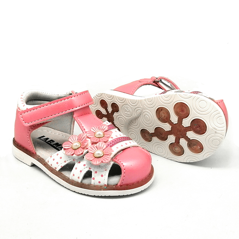 PU Leather Orthopedic Girl Sandals antiskid Children Shoes+inner 13-16cm, Kids Shoes: Pink / 6.5