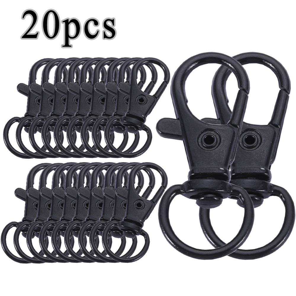 1/5/10/20pcs Goud Verzilverd Karabijn Haken Split Sleutelhanger Swivel Connector Karabijnhaak voor Sieraden Bevindingen Maken DIY: Beige