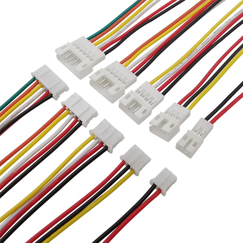 2/5/10Pair 26AWG Micro JST PH2.0mm 2-6 Pin Male Plug Female Jack Wire Connector 20CM JST PH 2.0 Electrical Wire Cable Connector
