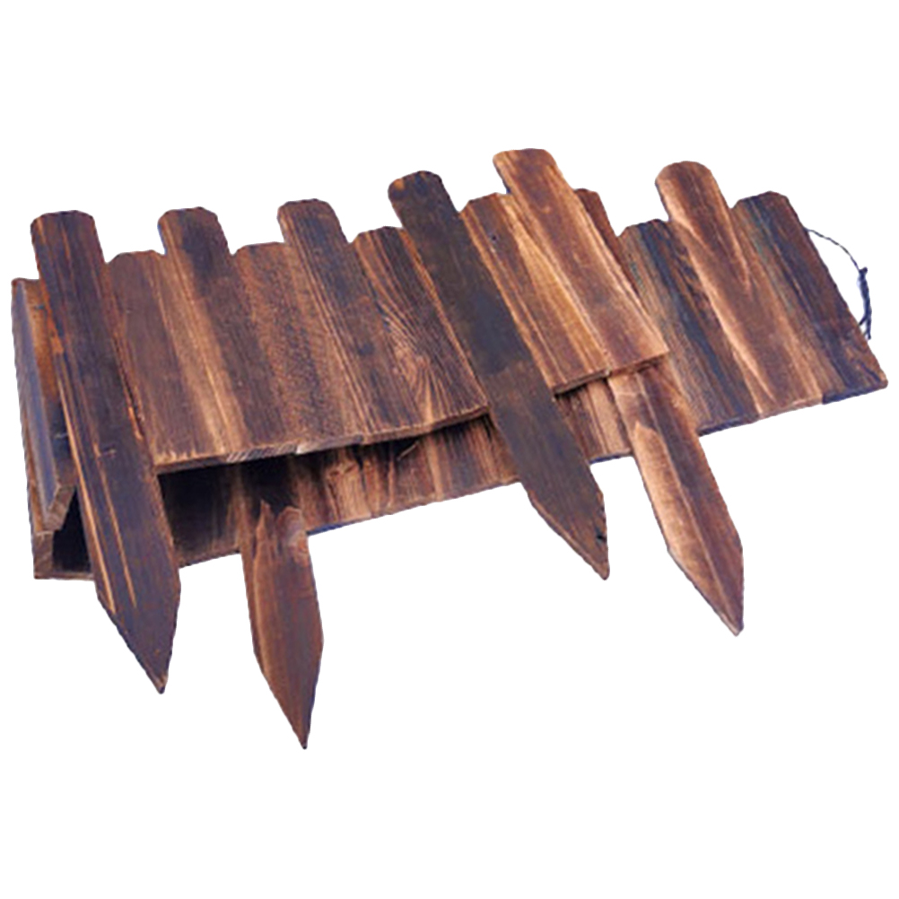 Borde de valla de jardín de madera, protección anticorrosión para césped y paisaje, arbustos decorativos naturales reutilizables para exteriores, árboles y plantas