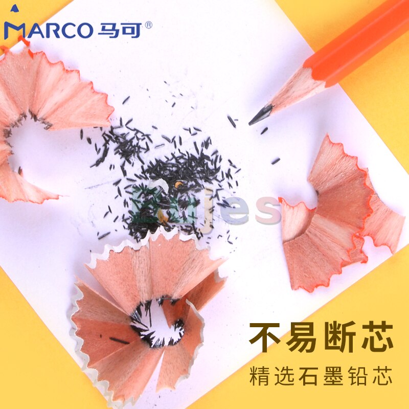 Marco Marco Pencil, Non-toxic HB Children's Brush, Kindergarten Beginners Practice Writing Pen, School Supplies Set,50 pens