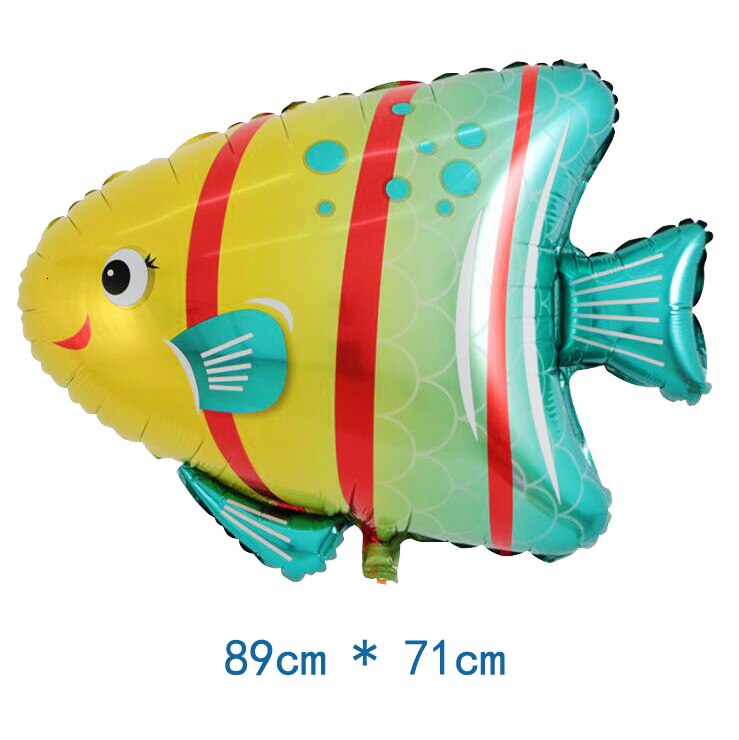 1 set engångsservis för haj tecknade havsdjur papperstallrikar koppar för födelsedag/babydusch dekoration tillbehör för barnfest: Fisk b -1pc