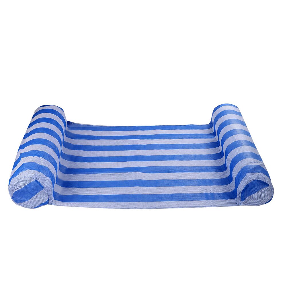 Oppustelig vand hængekøje madras swimmingpool mat flåder flydende stol seng let bærer svømning holdbare dele: Himmelblå