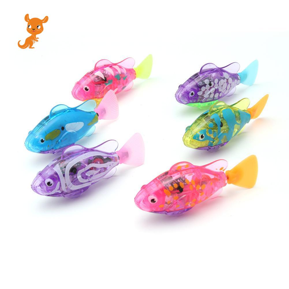 Swimming Electronic Fish Activated Battery Robotic Fish Powered Toy For Children Kid Bathing Toys Multi-Colored