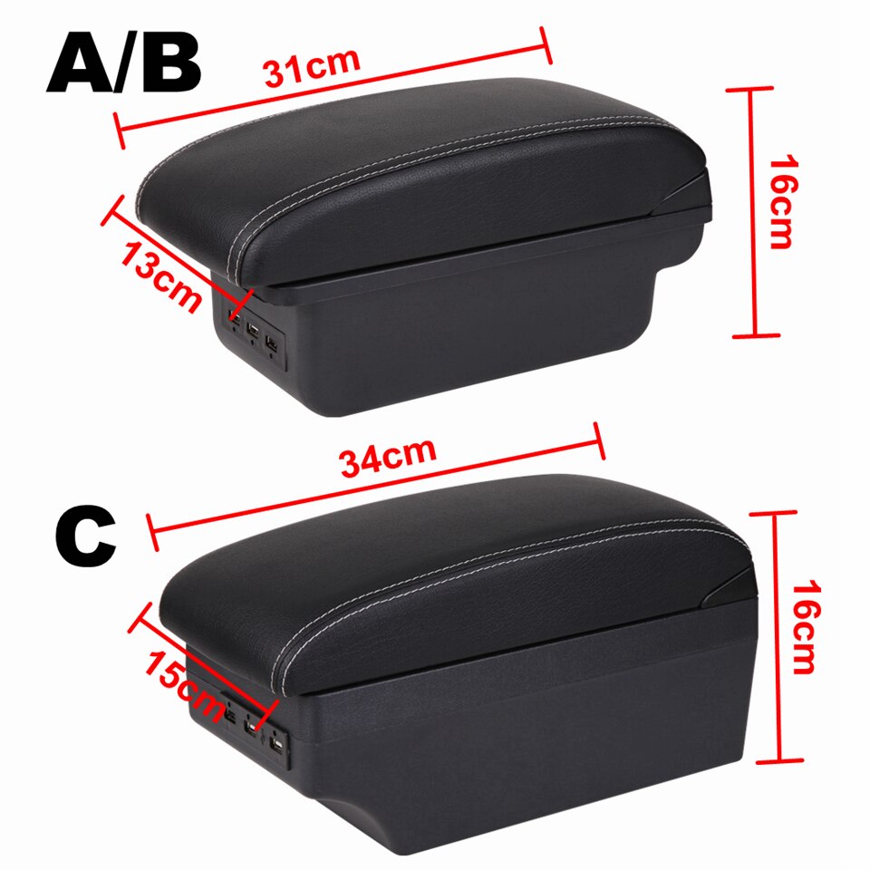 Til volkswagen polo til vw polo  mk5 6r vento bil armlæn boks center opbevaringsboks styling dekoration tilbehør usb