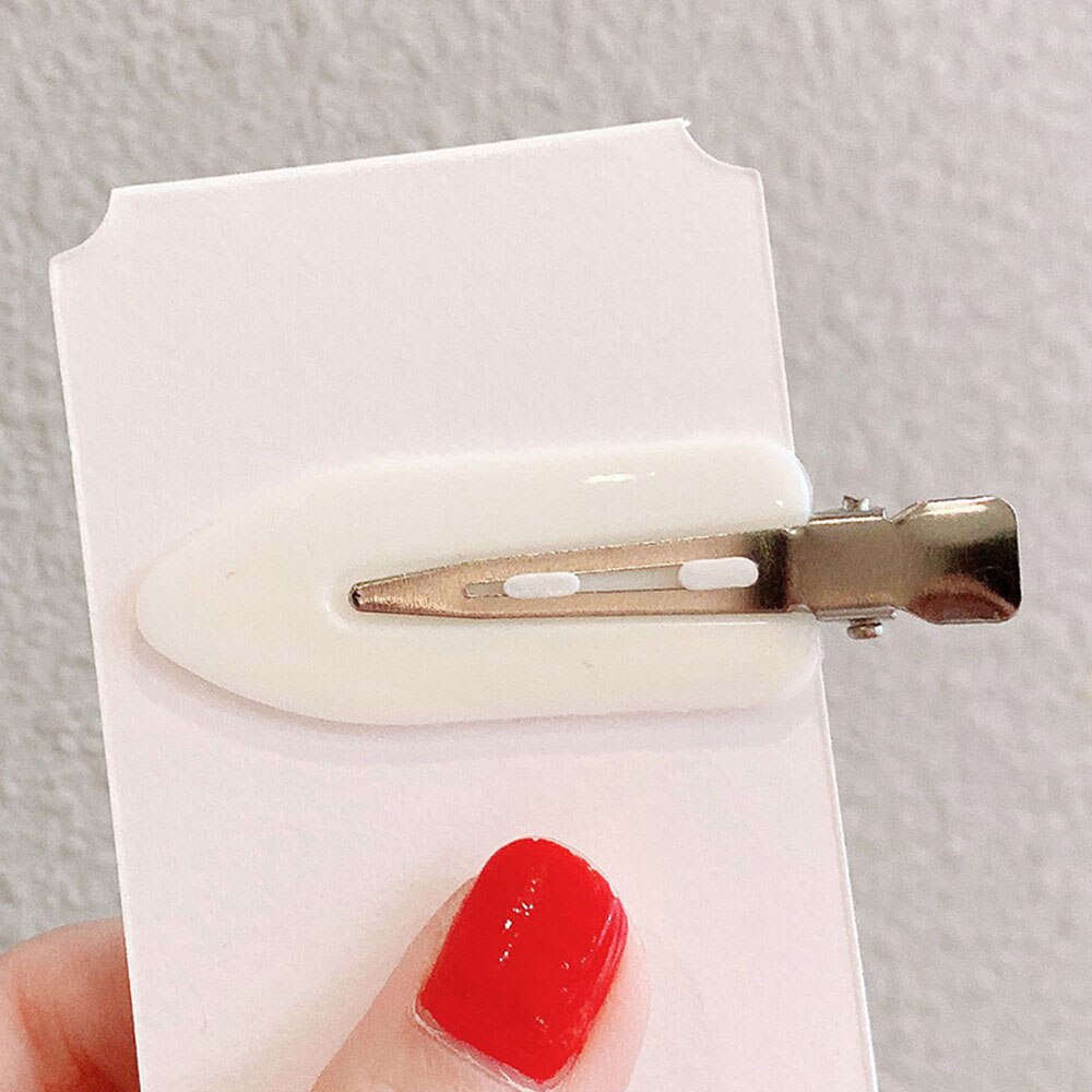 1/4 sztuk bez zginania bez szwu spinki do włosów z boku grzywka Fix Fringe Barrette spinki do włosów makijaż mycie twarzy akcesoria kobiet dziewczyn stylizacji: 1pc White