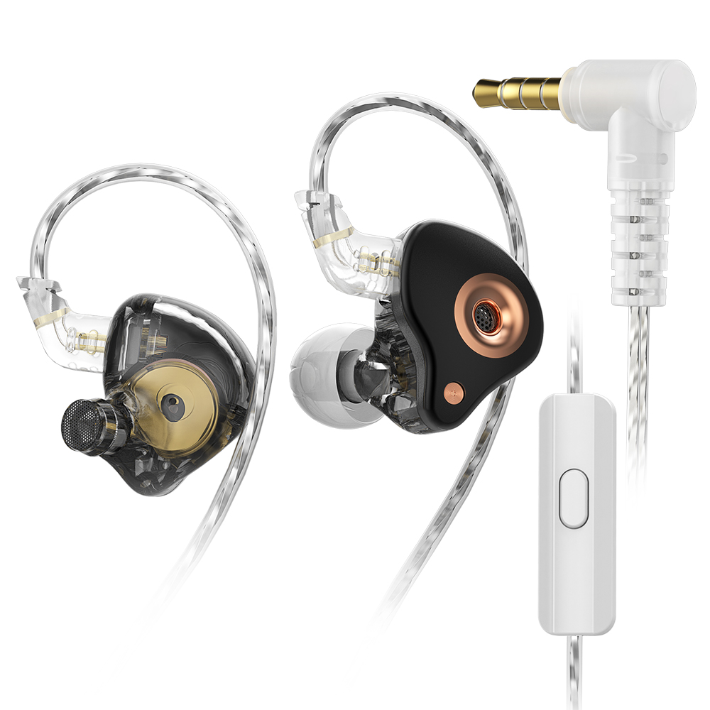 Sgor venus dynamiske øretelefoner hifi superbas ørepropper in-ear monitor musik øretelefoner sport støjreducerende headset fra sportt: Hvid