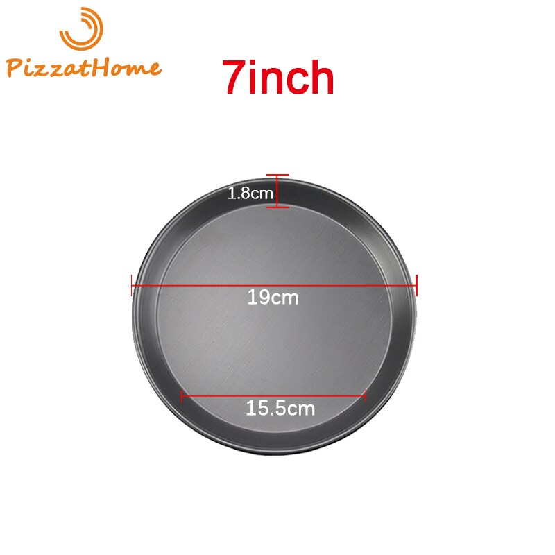PizzAtHome 6 to 12 inches Pizza Pan Aluminium alloy Pans Non-Stick Baking Dishes Pizza Pan Plates Tray Baking Tool: 7 inch