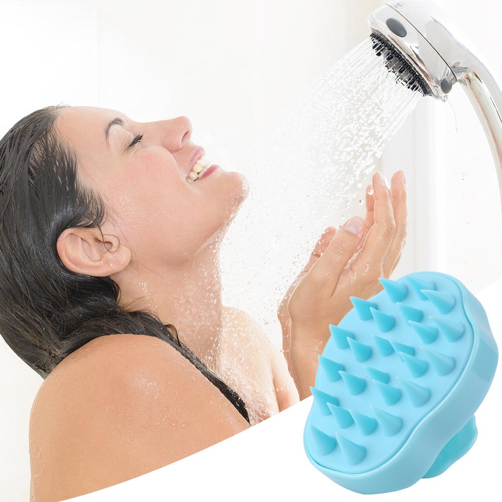 Brosse de Massage du cuir chevelu en Silicone, 1 pièce, pour shampoing, douche, pour le corps, peigne à cheveux, outils de coiffure