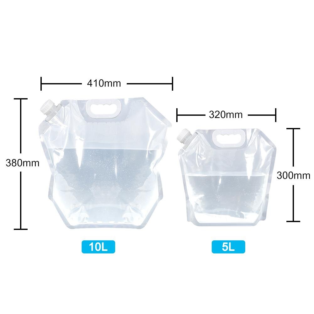 10/15/20L Outdoor Waterzak Opvouwbare Waterzak Pvc Transparante Lichtgewicht Drinkwater Opbergtas Voor Reizen camping Wandelen