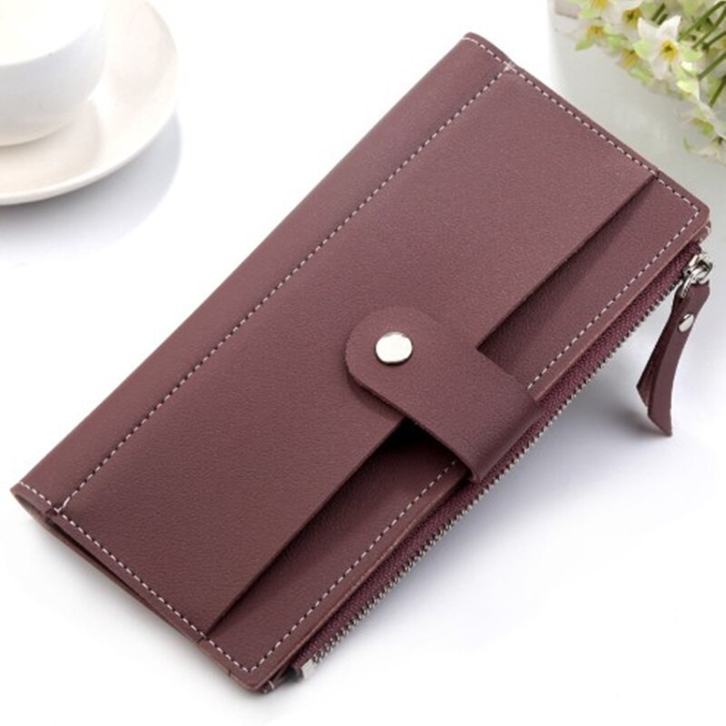 Vrouwen Lange Portemonnee Slanke Mode PU Lederen heren Portemonnee Multifunctionele Billfold Telefoon Credit Card Houder Tas