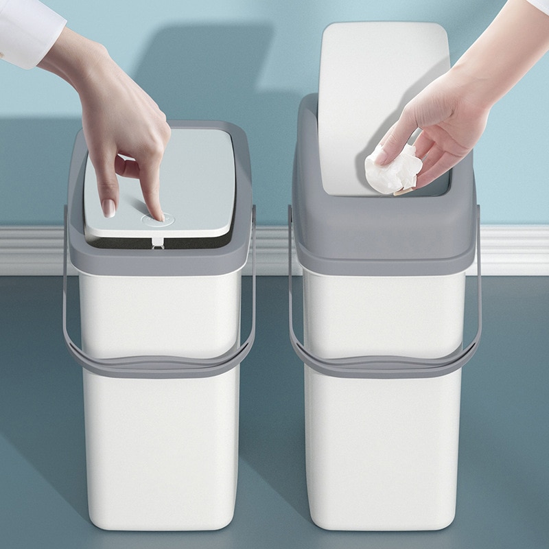 Fypo plast presning type skraldespand store størrelse firkantede affaldsspande fodpedal hjem skraldespand
