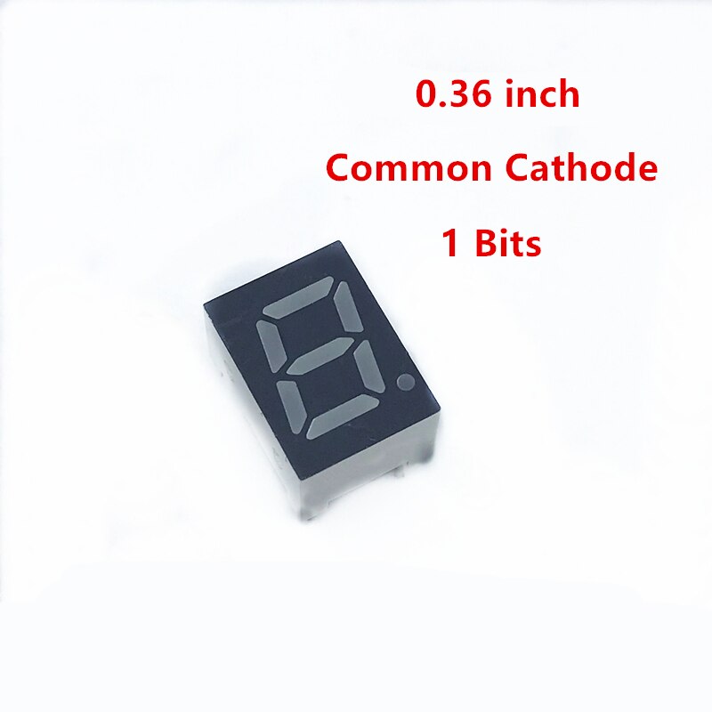 10Pcs 0.36 Inch Digital Tube LED Display 1Bit ~ 6Bit Display Common Anode/ Cathode 0.36" 7 Segment Red Led Display Board: 1 bit Red Cathode