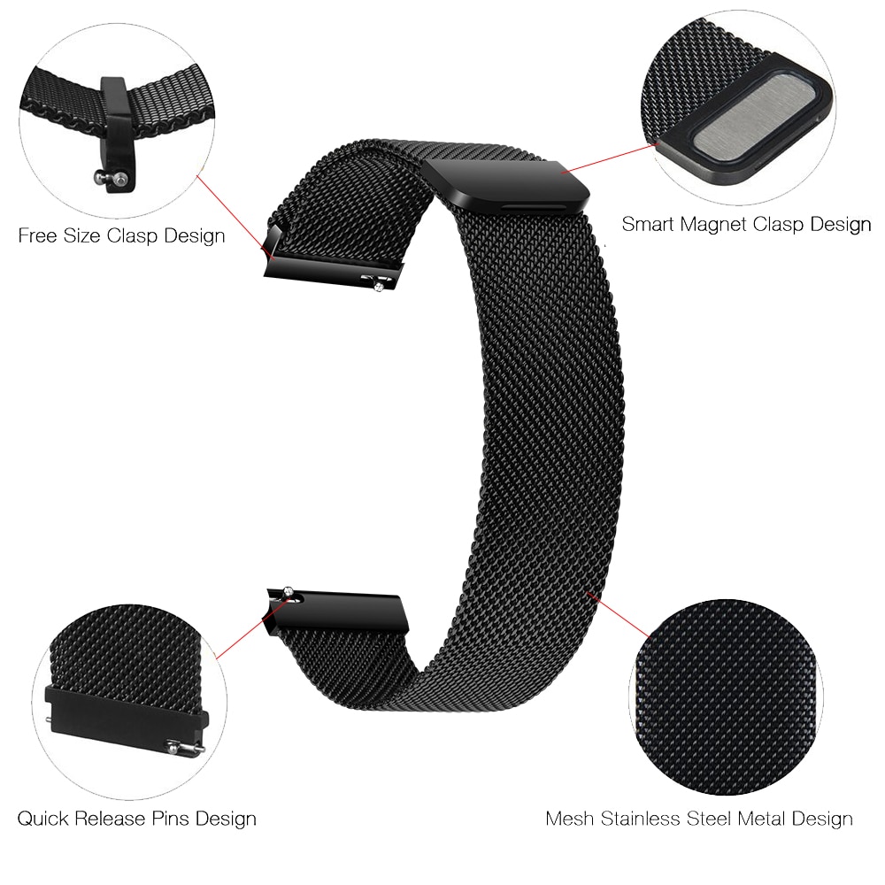 Smart ur herre blodtryk pulsmåler milanesisk rustfrit stål smart armbånd sport fitness tracker smart armbånd