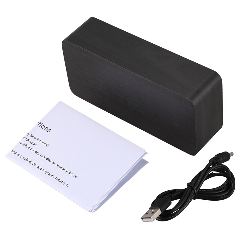 Modern Led Alarm Clock Temperature Humidity Electronic Desktop Digital Table Clocks