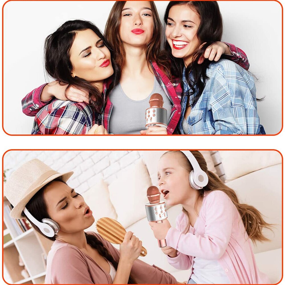 Microphone Wireless Bluetooth Karaoke Microphone Professiona Speaker Handheld Microfone Player Singing Recorder Mic microfono