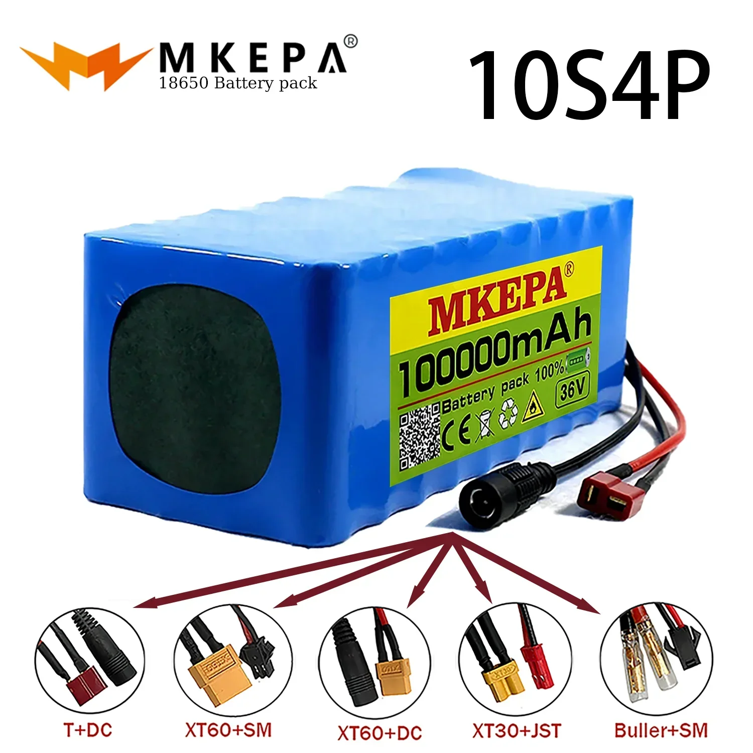 10S4P Elektroroller 100000 mAh 36 V Lithiumbatterie 18650 Akku 36 V 100 Ah Elektroroller Elektroroller Akku 36 V