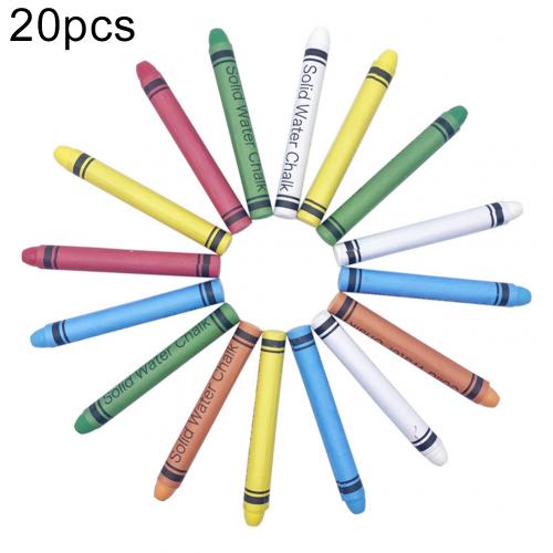 20Pcs School Family Water Soluble Dustless Chalk Drawing Crayons Pastel Office School Supplies Chalks: Multicolor