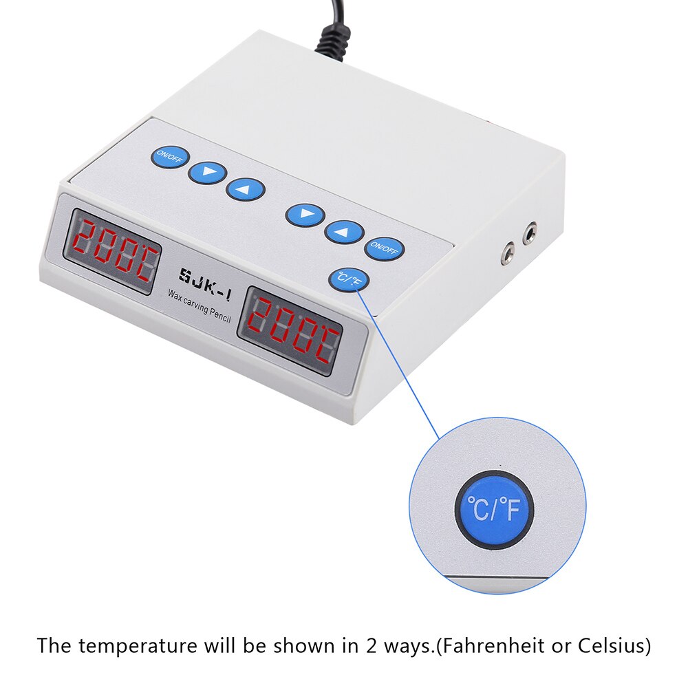 Zahn-Labor Elektrische Wachs Carving Stift Schnitzer Messer 6 Tipps + 2 Stifte AC100 ~ 240V 50/60HZ