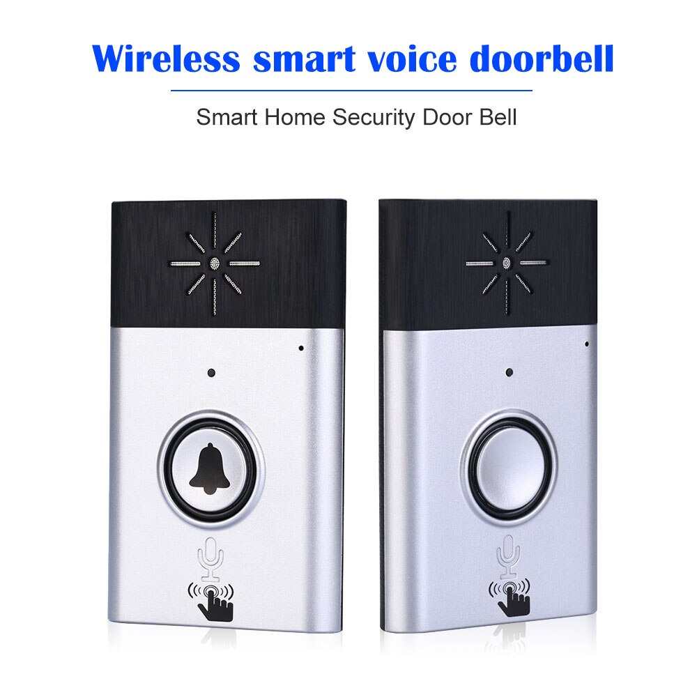 WiFi Voice Intercom Doorbell 2-way Talk Monitor with 1*Outdoor Unit Button 1* Indoor Unit Receiver Smart Home Security Door Bell