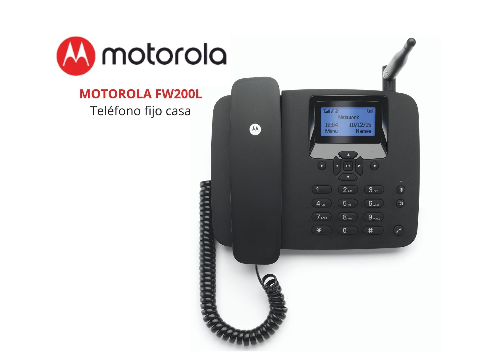 MOTOROLA FW200L hause drahtlose fest telefon | Freisprecheinrichtung, 10 sprachen, volumen einstellung | Feste telefon auf tabelle