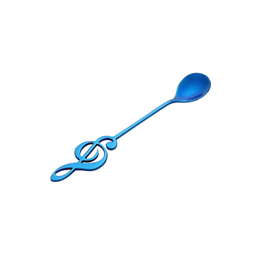Stainless Steel Musical Note Coffee Spoons Tea Stirring Spoons Set Sugar Ice Cream Mug Dessert Spoon Drink Tableware Cucharas: 06