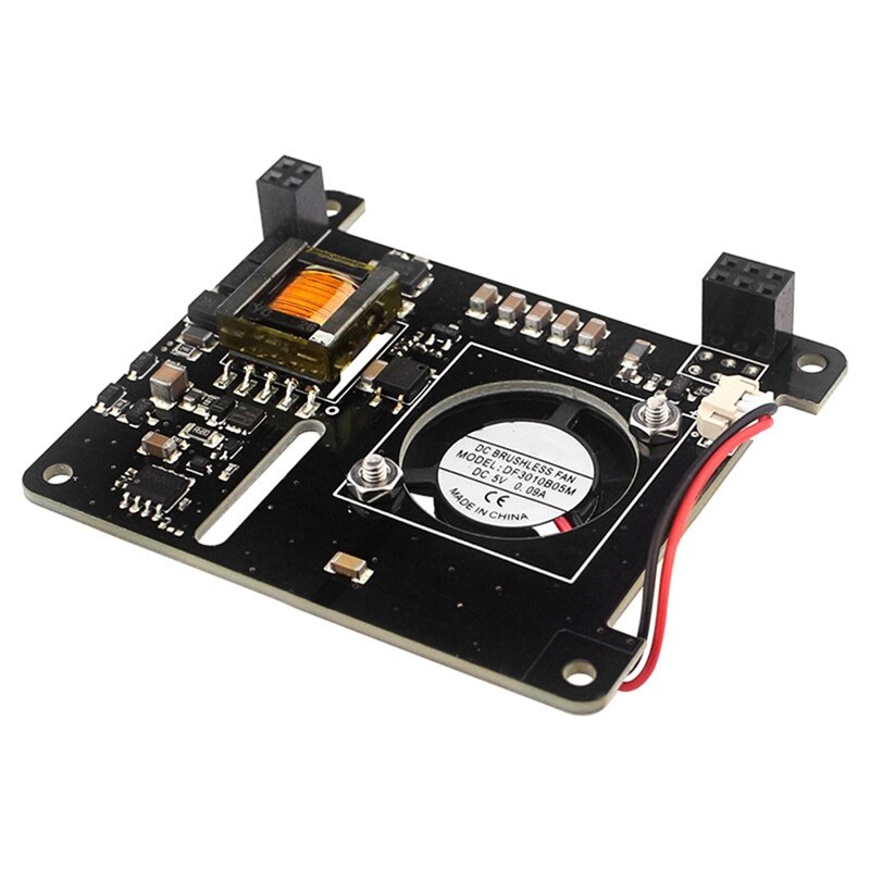 JABS POE HAT For Raspberry Pi, IEEE802.3Af Standard, 5V 2.4A Output And 25X25mm Cooling Fan For Raspberry Pi 3B+/4B