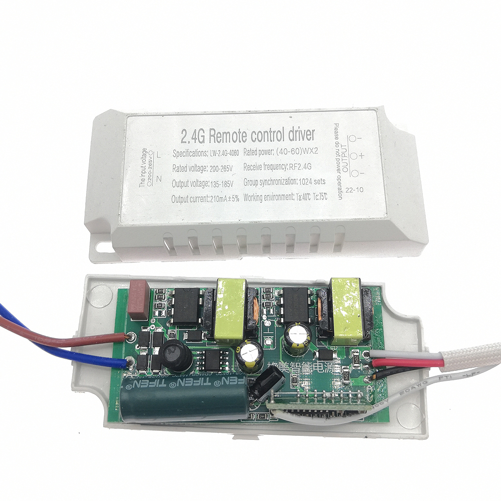 Transformadores de luz LED con controlador, 20W-80W-120W x2 210mAW con control remoto RF de 2,4G, atenuación cambiable de Color para lámpara de techo, accesorios DIY