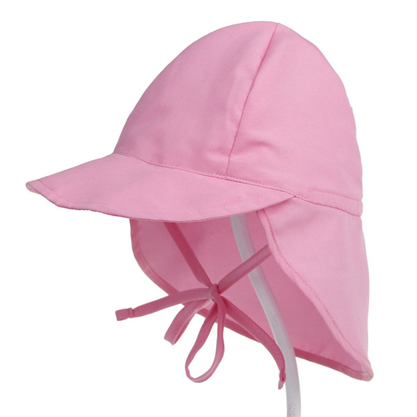 Gorro de Sol para bebé, gorro de verano para exteriores con protección UV para playa para niños y niñas, gorro con solapa para natación de 0 a 5 años: 5 / 6-18 Months