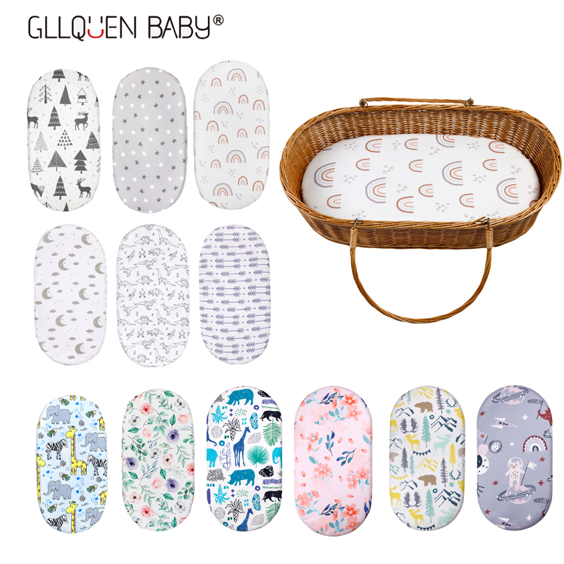 Bassinet Sheet Organic Cotton Rainbow Pad Covers Universal Fit For Bassinet Mattress Pad Hourglass For Boys &amp; Girls Pad Covers