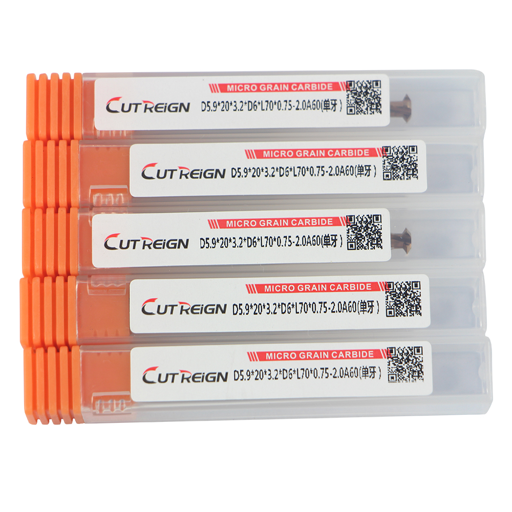 Cutreign CNC single tooth thread milling cutter alloy steel tool machining center thread milling cutter inch 55 degrees