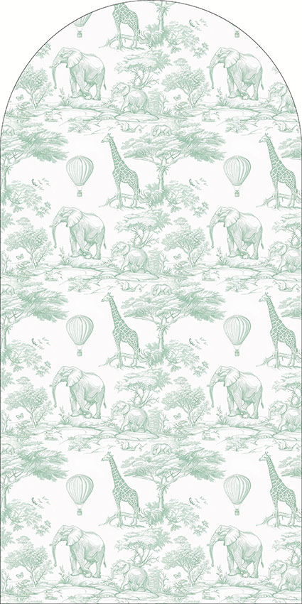 Mehofond personalizado 2 lados padrão azul safari animal festa de aniversário capa de chá de bebê chiara arco fundo decoração pano de fundo foto: LIGHT BLUE / 150 * 150