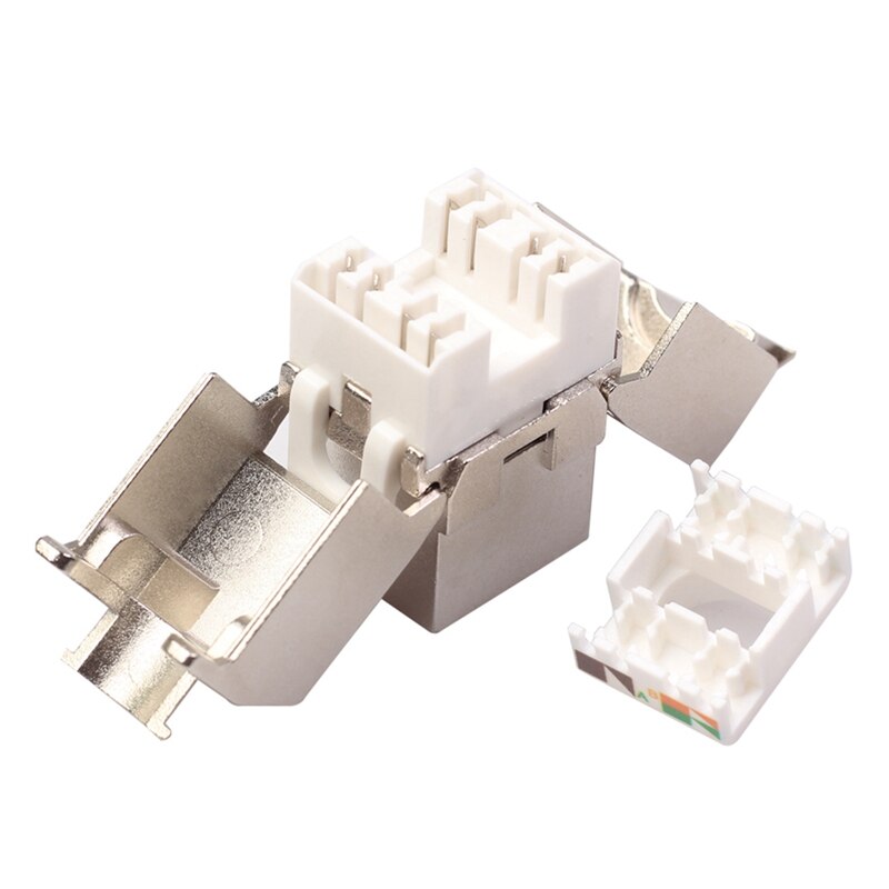 Network Interface,Rj45 Jack Network Cable Interface Rj45 Shielded Keys Tone Ethernet Module Jack Suitable for Cat7 Cable