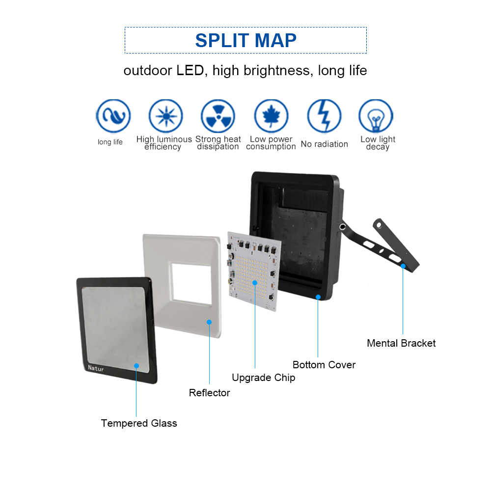 Spotlight 10W 20W 30W 50W 100W 150W 200W 300W 500W Led Floodlight Outdoor IP65 Led Spotlight LED Flood Light Garden Lamp Light